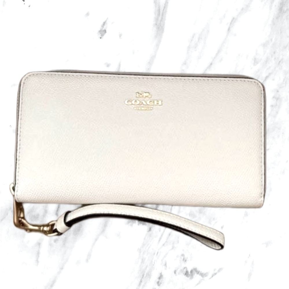 Coach wristlet in “chalk” color, *NWT*